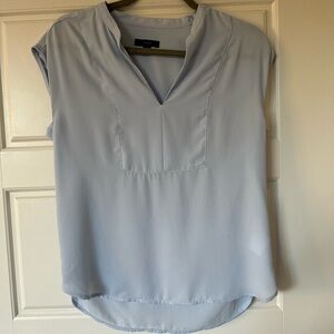 J. Crew Women's Light Blue V-Neck Top